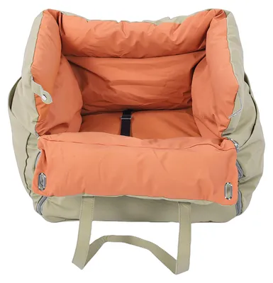 Image de Lit de voyage portable pour animaux de compagnie, siège de voiture amovible et lavable avec harnais pour chiens et chats