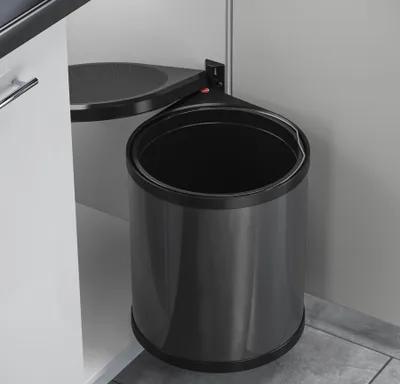 Produktbild von Hailo Mülleimer Küche, Einbau ab 40cm Schrank, Kosmetikeimer 15 L