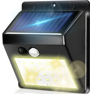 Produktbild von Solarlampen für Außen Bewegungsmelder 20 LED IP64 Solarleuchte Solarlampe 1200mAh Wasserdichte Wandleuchte Garten Gartenleuchten Aussenleuchte Retoo