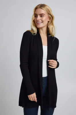 Produktbild von fransa FRZubasi Damen Lange Strickjacke Feinstrick Cardigan Longstrickjacke