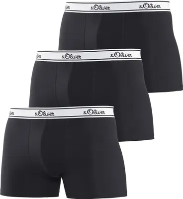 Produktbild von s.Oliver Boxer Boxershorts für Herren 3 -teilig schwarz Größe XL