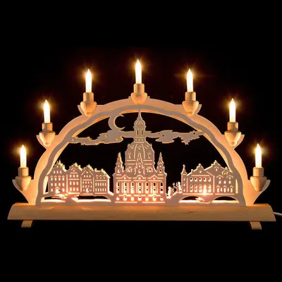 Produktbild von 3D-Doppelschwibbogen Dresdner Frauenkirche (50x32cm) von Schlick & Türk