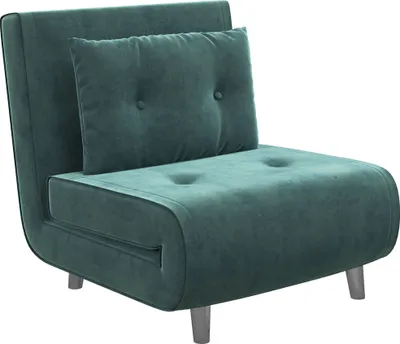 Produktbild von HOMCOM Sofa rozkładana z funkcją spania Sofa jednoosobowa z poduszkami Aksamitny wygląd