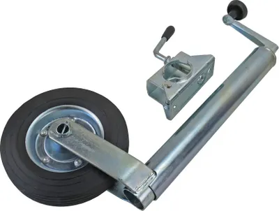 Produktbild von Set Hochwertiges Pkw Anhänger Trailer Stützrad Bugrad 48mm 150kg mit Klemmhalter