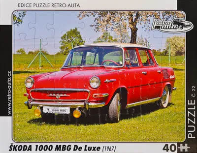 Obrázok produktu pre Puzzle č. 22 - ŠKODA 1000 MBG De Luxe (1967) 40 dielikov