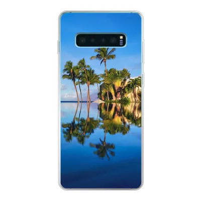Produktbild von MuchoWow® Handyhülle Schutzhülle Hülle für Samsung Galaxy S10 Lite Am Wailea Beach in Hawaii spiegeln sich die Palmen im Wasser Silikon Softcase Handy Hülle - Schutz