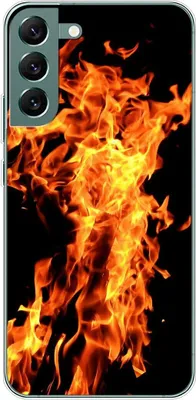 Produktbild von König Design Hülle kompatibel mit Samsung Galaxy S22 Plus 5G Kunststoff Soft Handyhülle - Handy Case Feuer