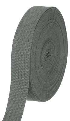 Katoenen Riem 10 m x 25 mm – Polyester-Baumwoll-Gurtband, Grau