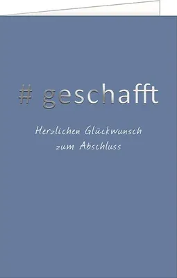 Produktbild von Abschluss Prüfung geschafft Glückwunschkarte mit Briefumschlag zum Schulabschluss