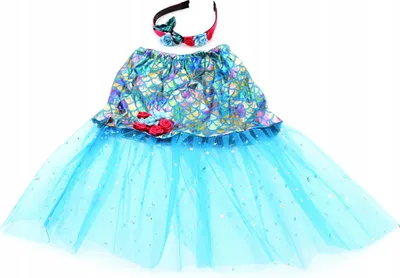 Produktbild von Meerjungfrau Kostüm Kinder Rock & Haarreif - Buntes Fasching Verkleidung Set 100-140cm