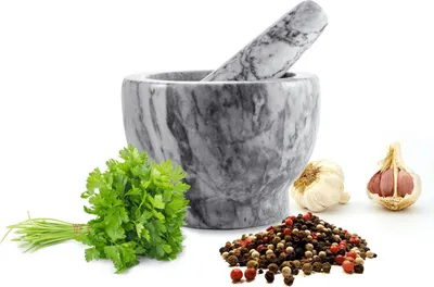 Produktbild von XXL hmoždíř s pěchovadlem 2dílný mramorový hmoždíř na koření 2,3 kg
