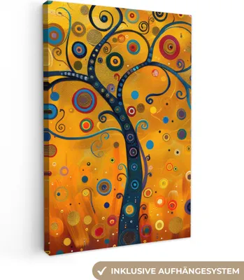 Obrázek produktu pro OneMillionCanvasses® - Plátna - Abstraktní - Strom - Strom života - Moderní, nástěnné umění, nástěnné dekorace Obrazy Obývací pokoj, 60x90cm