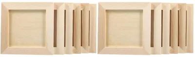 Productafbeelding van 12 fotolijstjes - Houten fotolijstjes - Zelf te monteren fotolijstjes - Educatief speelgoed - Afmetingen 12x12 cm - Duurzaam hout - Houten frames