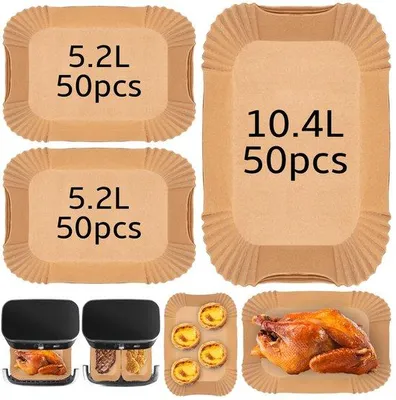 Produktbild von Airfryer-Zubehör 10,4L, 150 Stück Backpapier, kompatibel, 10L