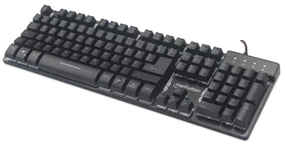 Immagine prodotto di Tastiera da gioco USB Manhattan 178457 con LED e lato inferiore in metallo