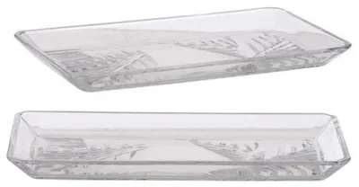 Immagine prodotto di Arte Regal | Set di piatti in vetro - Piatto da portata - 22 x 12 cm - trasparente - Piatto da torta - Vetro - Set da 2