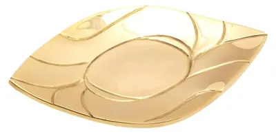 Productafbeelding van Ovaal Messing Kaarsenbord met Patroon 6x4cm