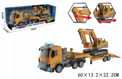 Image de Camion de transport Gazelo avec pelle et accessoires, 56 cm