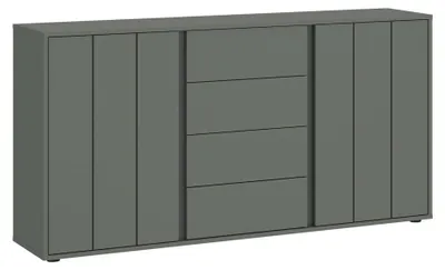 Image de Buffet Veddel 155 x 40 x 82 cm gris-vert anthracite, 2 portes