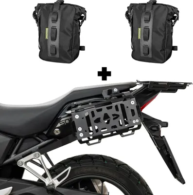 Immagine prodotto di ZIEGER Supporto per borsa laterale incluso SCHNORR Universal Bag S Coppia compatibile con Honda NX 500