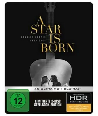 Obrázek produktu pro Zrodila se hvězda (2018) (4K Ultra HD Blu-ray a Blu-ray ve Steelbooku)