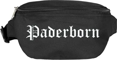 Produktbild von Paderborn Bauchtasche - Altdeutsch bedruckt - Gürteltasche Hipbag Schwarz