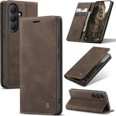 Obrázek produktu pro Pouzdro pro Samsung Galaxy S26, RetroPolyuretanKožené Pouzdro s Funkcí Stojánku bronz