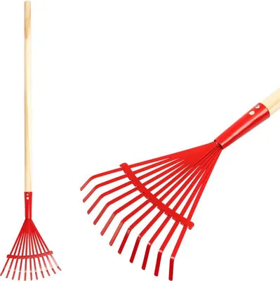 Zdjęcie produktu dla Szczotka do liści Strend Pro Herrison 813-16, 11 ostrzy, drewniany uchwyt 900 mm, mini