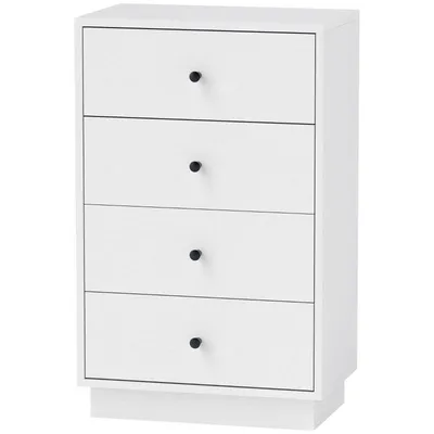 Produktbild von Kommode Sideboard mit 4 Schubladen Schrank aus Holzwerkstoff Aufbewahrungsschrank Schubladenschrank Kommodenschrank für Wohnzimmer Schlafzimmer Flur