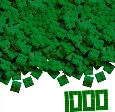 Produktbild von Simba 104114552 Blox 1000 grüne Bausteine Kinder ab 3 Jahren 4er Steine im
