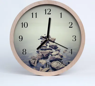 Produktbild von Holzuhr 30fi cm wanduhr - Küste Landschaft