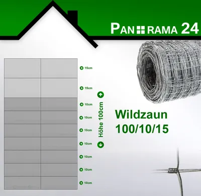 Obrázok produktu pre Divoká ohrada 100/10/15 50m záhradná ohrada, divá ohrada, pasienková ohrada, lesná ohrada, drôtená ohrada, uzlované pletivo, SILNÉ PROTI jeleňom, srnkám, diviakom, jazvecom, králikom a iným diviakom a škodcom
