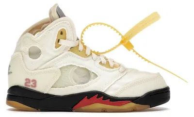Obrázok produktu pre Jordan 5 Retro Off-White Sail (pre deti) - veľkosť EU 29,5