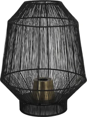 Produktbild von Light & Living - Tischleuchte Vitora - Schwarz - Ø37cm Tischlampe - Nachttischlampe, Wohnzimmer, Schlafzimmer