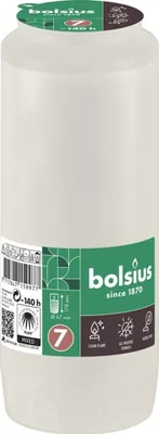 Obrázok produktu pre Náplň Bolsius, 140 h, 471 g, 67 x 178 mm, na osvetlenie hrobov, biela, olej