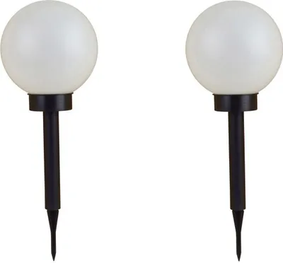 Produktbild von 2er Set LED Solar Kugelleuchte 3 in 1 Kugellampe Leuchtkugel Gartenleuchte
