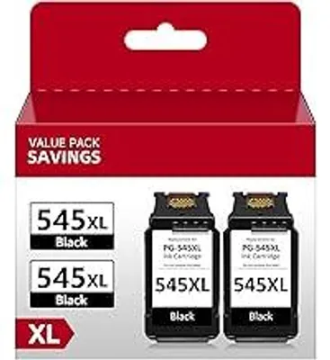 Immagine prodotto di Economink 545XL Nero, compatibile con Canon 545 / PG-545, elevata compatibilità con Canon Pixma TS3350 TS3150 TS3450 TR4550 MX495 MG2555 MG3050, cartucce per stampanti (2 nere)