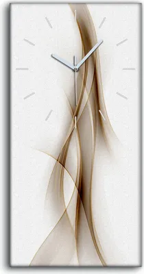Produktbild von Wandkunst Leinwand Bild Uhr Geräuschlos 30x60 Wellen der Abstrakten Kunst - weiße Hände