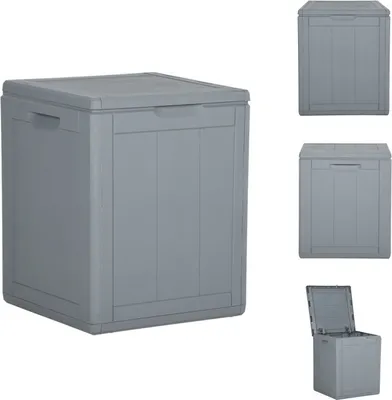 Produktbild von vidaXL Garten-Aufbewahrungsbox 90 L Grau PP Rattan -  Gartenboxen