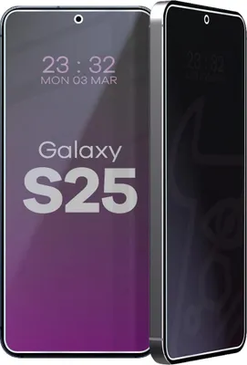 Produktbild von Hybridglas mit Privatschutzfilter für Galaxy S25, Bizon Glass Mule Shadow, Matt