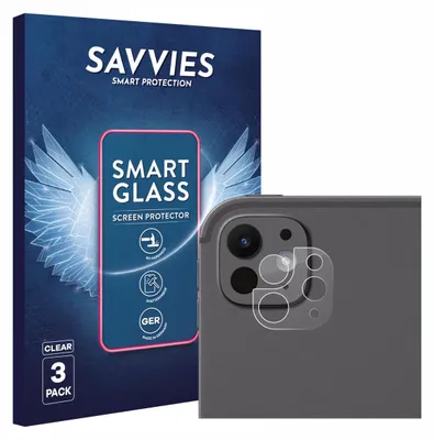 Produktbild von 3x Savvies Schutzglas Folie für Apple iPad Pro 11" 2025 (NUR Kameraschutz) 9H Panzer Schutzfolie Glas Displayschutz klar transparent