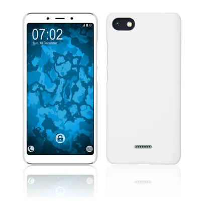 Produktbild von PhoneNatic Case kompatibel mit Xiaomi Redmi 6/6A - Hülle weiß gummiert Hard-case Cover
