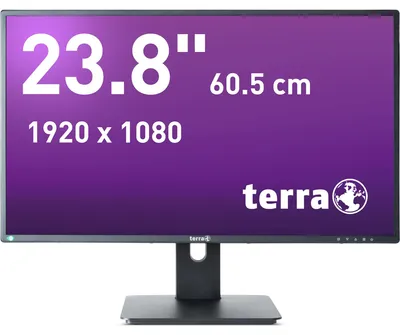 Obrázok produktu pre TERRA 3030250, 60,5 cm (23.8"), 1920 x 1080 px, Full HD, LED, 5 ms, Čierna
