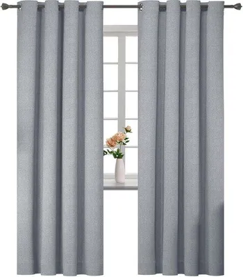 Image de Rideaux gris clair à isolation thermique, 140 x 260 cm