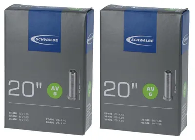 Produktbild von Schwalbe 2x Schlauch AV6 (28/40-406) 20 Zoll
