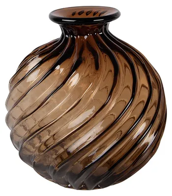 Productafbeelding van Clayre & Eef vaas, diameter 19 cm, hoogte 21 cm, bruin glas
