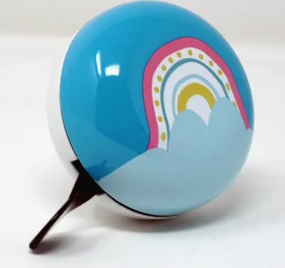 Produktbild von 80 mm XXL Fahrrad Klingel Glocke Rainbow Regenbogen Fahrradglocke Ding Dong 2-Klang