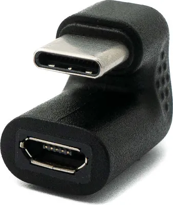 Immagine prodotto di SYSTEM-S USB 3.1 U Turn 180° adattatore da spina di tipo C a cavo con presa Micro B 2.0, nero