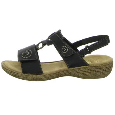 Produktbild von Rieker 65863 Schuhe Damen Sandalen Sandaletten, Größe:38 EU, Farbe:Schwarz