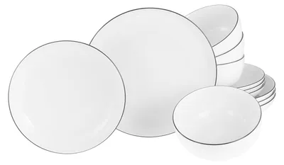 Obrázok produktu pre CreaTable, 22559, Allround Black Line, sada tanierov 12 ks, porcelán